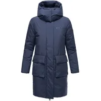 Marikoo Winterjacke "Nanami", Damen, Gr. L, blau (bright navy), Obermaterial: 100% Polyester. Innenseite: 100% Polyester. Futter: 100% Polyester. Wattierung: 100% Polyester, Jacken Winterjacke, mit großer Kapuze