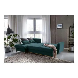 miuform Eckcouch Polyester 2-Sitzer Türkis