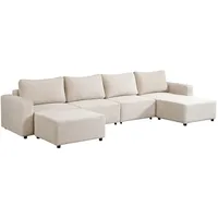 Home Deluxe Modulares Schlafsofa VINA XXL, - inkl. Stauraum | Cordsofa, Sofa mit Schlaffunktion, Couch