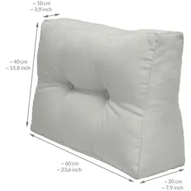 Beautissu Palettenkissen 120 x 80 x 15 cm hellgrau 1 St.