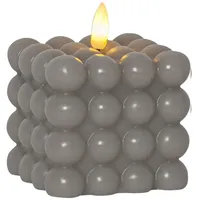 MARELIDA LED Kerze Bubble 9,5 cm grau