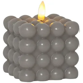 MARELIDA LED Kerze Bubble 9,5 cm grau