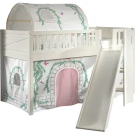 Vipack Hochbett Scott 90 x 200 cm Kiefer massiv lackiert weiß