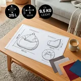 Lumaland Sitzsack Comfort 315l rot | Weiß