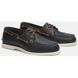 Bootsschuh TIMBERLAND "CLASSIC BOAT BOAT SHOE", Gr. 40, nvy full grain, Leder, sportlich, Schuhe