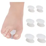 SCJJZ zehenspreizer,hallux valgus korrektur,zehenspreizer silikon,hallux valgus,zehenspreizer hallux valgus,Silikon-Zehensplitter, 3 Paar Hallux-Valgus-Korrektoren in verschiedenen Größen (S/M/L)