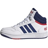 adidas Hoops Mid Shoes Sneaker, FTWR White/Victory Blue/Better Scarlet, 36 2/3 EU