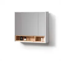 Livinity® Badspiegelschrank, Weiß, Holzwerkstoff, 6 Fächer, Rechteckig, 80x72x20 cm,