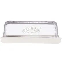 Kilner Käse-Aufbewahrung Käseglocke aus Glas und Keramik 20 x 12,5 x 7,3 cm