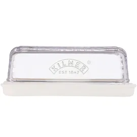 Kilner Käse-Aufbewahrung Käseglocke aus Glas und Keramik 20 x 12,5 x 7,3 cm