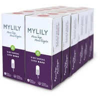 MYLILY® Bio Tampons | 100% Bio-Baumwolle | 0% Chemie | verschiedene Größen | zuverlässiger Schutz | leichtes Einführen (12x Super)