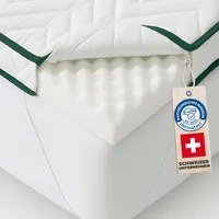 Welldora Recovery Topper 8 cm – wendbar H3/H4, 3D-Kontur, Matratzentopper für Boxspringbett & Allergiker, waschbar 90 °C, gegen Besucherritze, gegen Druckstellen, Oeko-TEX & Dermatest „sehr gut“