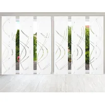 HOME WOHNIDEEN Schiebegardine HOME WOHNIDEEN "TIBERIO 6er SET" Gr. 1, weiß (wollweiß), B:60cm H:245cm, Polyester, Gardinen, Schiebegardine 6er SET TIBERIO