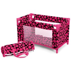 Puppenbett Fantasy 9381, 48x27x31 mit Matratze, Kissen, Seitenfenster, Tasche