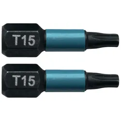 Makita Bit T15 25 mm Schrauben Befestigen 2 Stück Impact Black B-63666