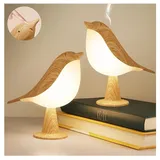 Haotao Nachttischlampe mit Timer | Tischlampe | Kabellos Touch Dimmbare 3-Farbe 3000K-6000K | LED Akku Tischleuchte | Nachtlicht Kinder | 2600mAh Wiederaufladbar Batterie | Dekoration