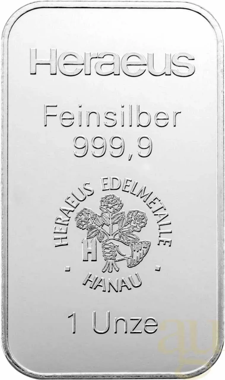 31,1 Gramm Silberbarren Heraeus