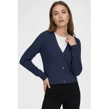 Only ONLKATIA LS CABLE V-NECK CARDIGAN Blau XS