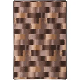 Snapstyle Designer Velour Teppich Mystic Karo Braun 200x300cm