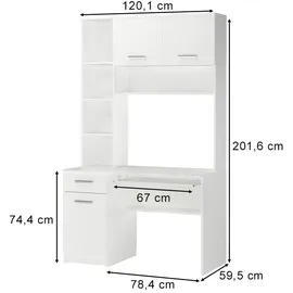 Vicco Schreibtisch Crossline, 120.1 x 59.5 cm,