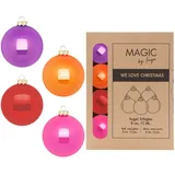 MAGIC by Inge 12 Weihnachtskugeln 8cm Glas Christbaumkugeln Weihnachtsbaumkugeln Party Time
