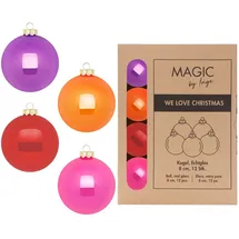 MAGIC by Inge 12 Weihnachtskugeln 8cm Glas Christbaumkugeln Weihnachtsbaumkugeln Party Time