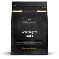 Protein Works Overnight Oats | Karamell Latte | Proteinreiches Fühstück | Zuckerarmer Snack | Haferflocken mit geringem GI| 1kg