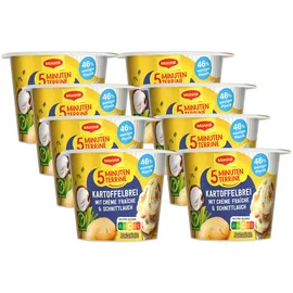 MAGGI Fertiggericht Kartoffelbrei mit Creme Fraiche & Schnittlauch 8 x 53 g