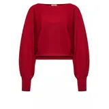 Drykorn Strickpullover mit U-Boot-Ausschnitt Rostrot L