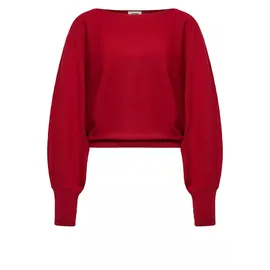 Drykorn Strickpullover mit U-Boot-Ausschnitt Rostrot L