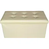 Rebecca Mobili Hocker Rebecca Kunstleder 38 x 76 x 38 cm Beige