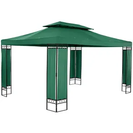 Uniprodo Gartenpavillon 3 x 4 m dunkelgrün