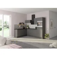 OPTIFIT Winkelküche L-Form 270 cm basaltgrau matt