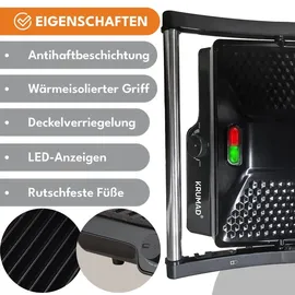 krumad Kontaktgrill 2000W schwarz
