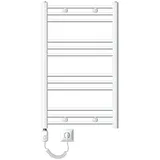 luxebath Badheizkörper Elektrisch 600x800 mm mit Heizstab 300W Große Leistung - Weiß gerade mit Seitenanschluss