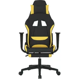 vidaXL Gaming-Stuhl mit Fußstütze Schwarz und Gelb Universal