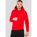 Alpha Industries Back Print Kapuzenpullover Speed Red XL