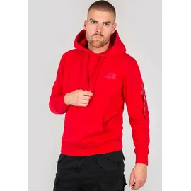 Alpha Industries Back Print Kapuzenpullover Speed Red XL