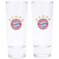 FC Bayern München I Schnapsglas 2er-Set I Durchsichtig