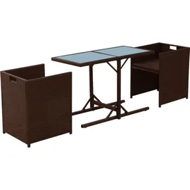 vidaXL Bistroset 3-tlg. braun