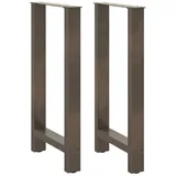 vidaXL Bartischbeine Naturstahl 2 Stk. 50x(90-91) cm Stahl
