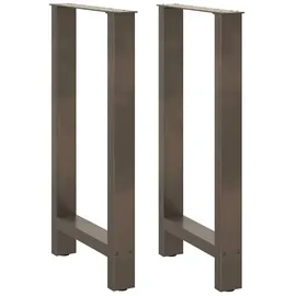 vidaXL Bartischbeine Naturstahl 2 Stk. 50x(90-91) cm Stahl