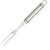 KitchenCraft Professional Fleischgabel, Edelstahl, kurzer ovaler Griff, spülmaschinenfest, Silber, 25cm Länge, 1 Stück