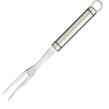 KitchenCraft Professional Fleischgabel, Edelstahl, kurzer ovaler Griff, spülmaschinenfest, Silber, 25cm Länge, 1 Stück