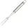 KitchenCraft Professional Fleischgabel, Edelstahl, kurzer ovaler Griff, spülmaschinenfest, Silber, 25cm Länge, 1 Stück