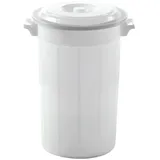 Kerbl Allzwecktonne, Tonne mit Deckel, Aufbewahrungstonne weiß, 100 Liter