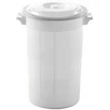 Kerbl Allzwecktonne, Tonne mit Deckel, Aufbewahrungstonne weiß, 100 Liter