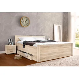 Priess Bett PRIESS "Husum Schlafzimmer Jugendzimmer Rahmenbett", braun (struktureichefarben hell), B:150cm H:85cm L:208cm, Betten, Jugendbett Bettgestell, mit Komforthöhe verschiedene Ausführungen hochwertige Premium Qualität