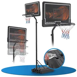 Artsport Outdoor Basketballkorb mit Standfuß & Rädern - 3-fach höhenverstellbar 255 - 305 cm