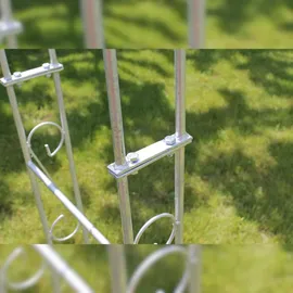 DanDiBo Ambiente Rosenbogen 140 x 0 x 0 cm Silber